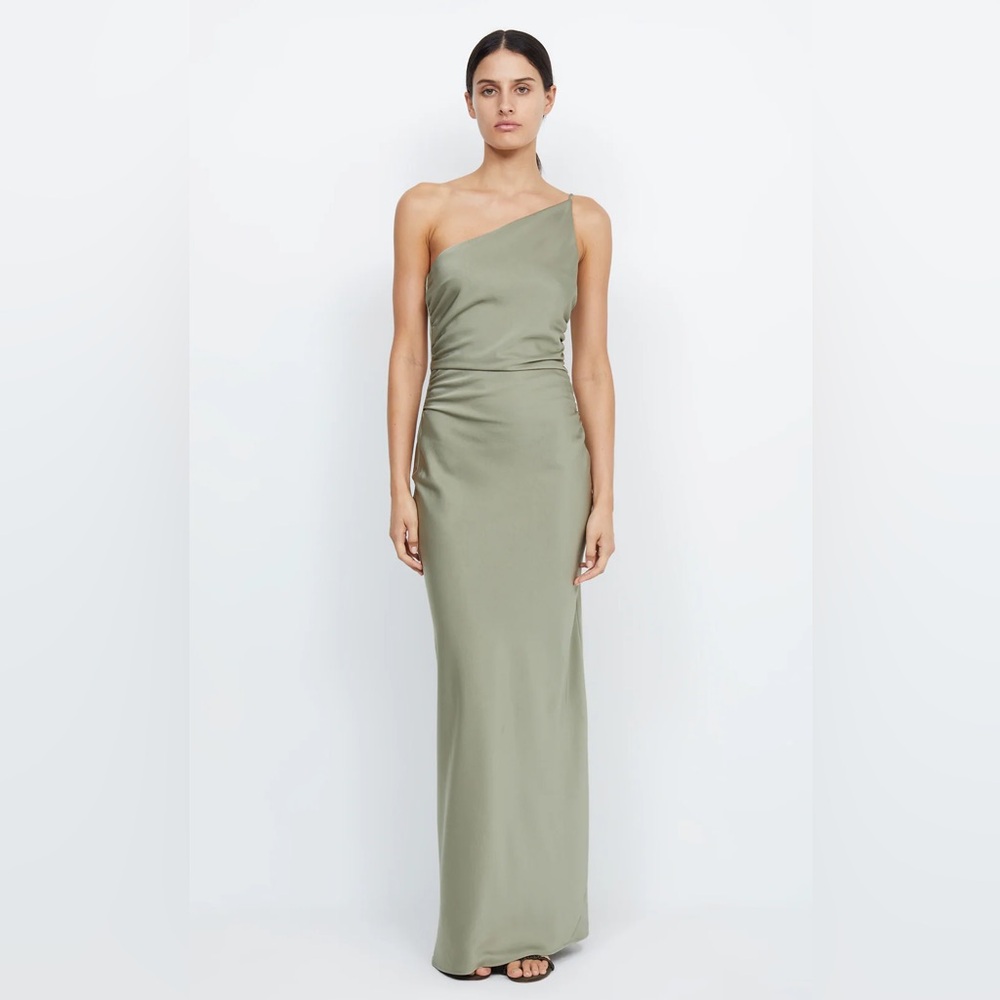 Bec + Bridge Eternity One Shoulder Maxi Dress in Sage